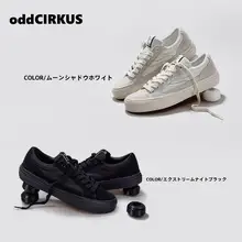 oddCIRKUS ASTLEY NEON 光影シリーズ ブラックホワイト スケートシューズ【ユニセックス・スポーツ・滑り止め】