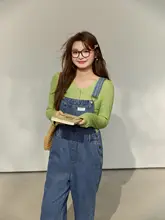 秋のファッションに最適！ストレートデザインのデニムオーバーオール【大きいサイズ対応・美スタイル】（セットアップ対応）