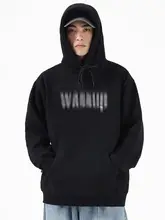 パーカー メンズ レディース 裏起毛 厚手 オーバーサイズ ぼかし ロゴ ストリート 秋冬 ペア 「WASSUP HEODS」