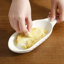 陶器製 生姜・ニンニク用摩擦器【手動・調理用・野菜や果物のピューレ作りに便利】