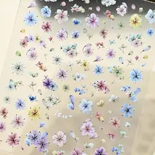 春の花柄立体ネイルシール【カラフル・デコレーション用】