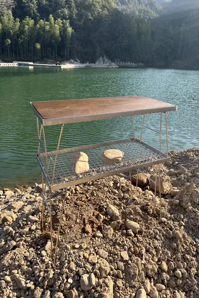 アウトドア用 ステンレス製バーベキューグリル【煙の出ない焼き肉用・キャンプ・庭用】