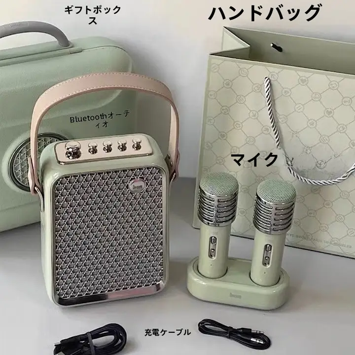 LOFREE 家庭用 KTV一体型音響スピーカー【マイク付き・新年の贈り物に最適】