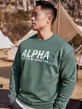 AlphaGym 秋冬用 ペアプリントスウェットシャツ【ラウンドネック・トレンド・カジュアル】
