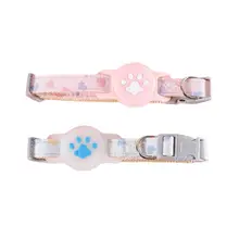 ペット用AirTag防水ケース【キャット＆ドッグ用・ハート型・夜光シリコン首輪】