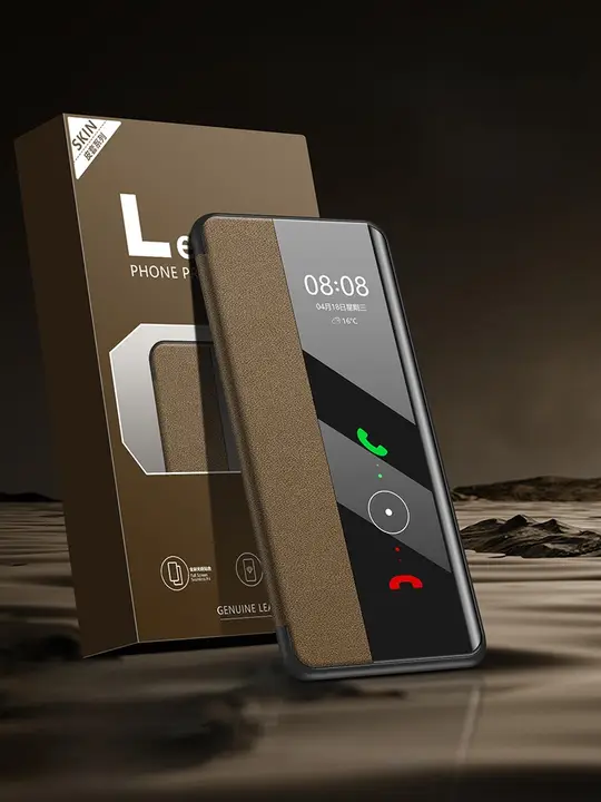 Redmi Note 13 Pro対応 フリップカバー式 スマート休眠ケース【合皮・レンズ全包・防落】