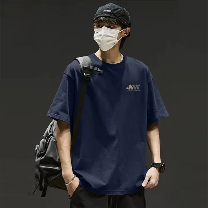 夏用 メンズ半袖Tシャツ【コットン・アメリカンスタイル・ゆったりデザイン】