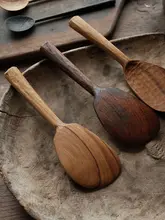 無味の柚木製 手作りのご飯用しゃもじ【家庭用・エコ素材・木製】