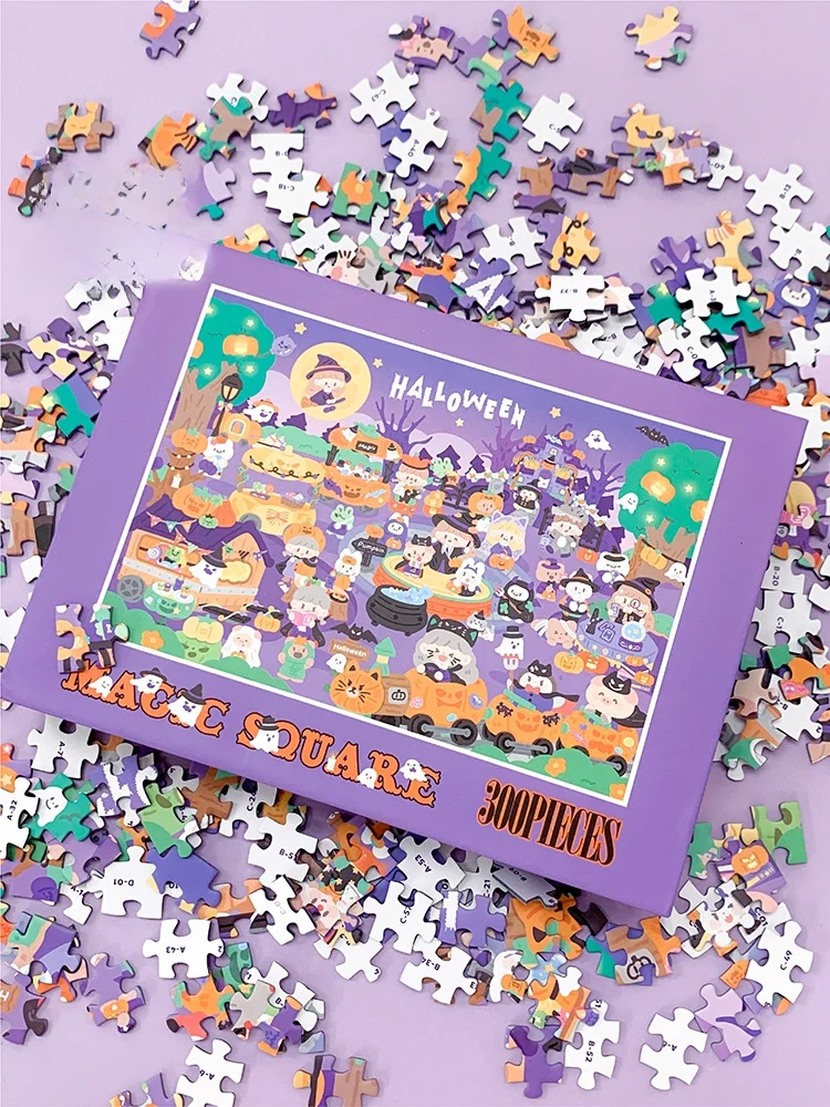 300ピースハロウィンテーマジグソーパズル：女の子向けカートンデザインの知育玩具