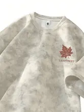 アメリカンスタイルのタイダイ染め 半袖Tシャツ【ラウンドネック・ゆったりシルエット・トレンドデザイン】
