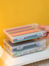 シンプルな厚手プラスチック製鉛筆ケース【学生用・デザイン筆箱・文房具収納】