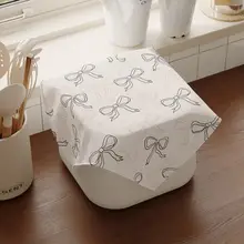 かわいいリボンデザインの防塵カバー【電子レンジ・オーブン・炊飯器・エアフライヤー用】