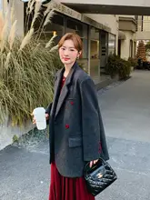 グレーのスリムフィットデザインウールコート【レディース・秋冬用・厚手】