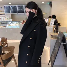 中長丈ウールコート【冬用・厚手・膝下丈・シンプルデザイン】