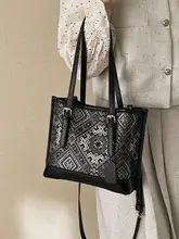 新中式刺繍トートバッグ【DIY手作り・通勤用・大容量】