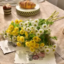 デザインフラワー 小雛菊風の造花【テーブル装飾用・ドライフラワー・清新な雰囲気】