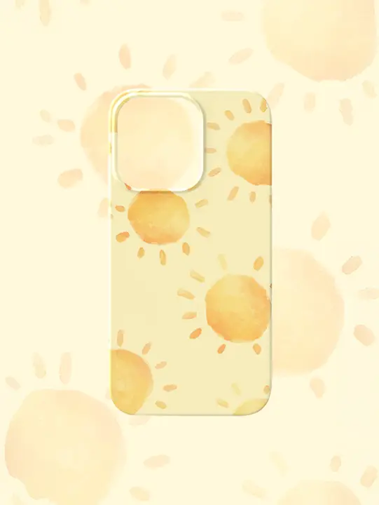 スマホケース iPhone対応 Android対応 太陽 シンプル オレンジ TPU