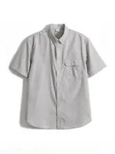 シャツ 中年男性 夏季 コットン