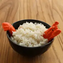 立体デザインのロブスターモチーフ陶製ご飯碗【味噌汁用・食器】
