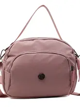 多機能ポケット付きキャンバスショルダーバッグ【軽量・スマホ収納・女性用】