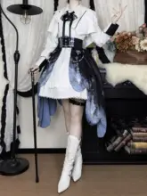ロリータ風 ノースリーブドレス【不規則なカット・幻想的なデザイン】（セットアップ対応）
