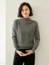 冬用 ハイネック カシミヤニットトップス【極上の柔らかさ・ゆったりフィット・無地】（セットアップ対応）