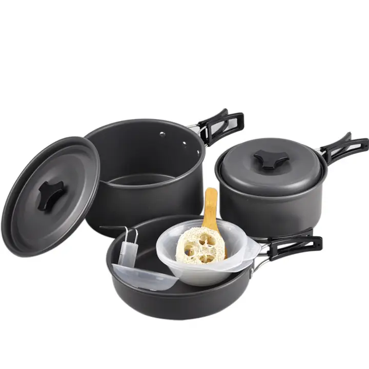 アウトドア用コンパクトクッキングセット【キャンプ・ピクニック・調理器具・一人用】（セットアップ対応）