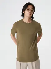 極上の柔らかさメリノウール軽やかクルーネックニットTシャツ