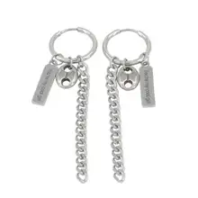 ピアス イヤリング レディース フープ マルチレイヤーチェーン 豚の鼻モチーフ ストリート エッジー クラブ パーティー「ANSS」