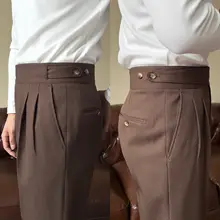 ボタンデザインのハイウエスト調節可能カーゴパンツ【クールなスタイル】