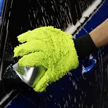 超細繊維製 車用洗車グローブ【両面フリース・五本指タイプ】