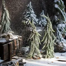 ミニ 雪松 クリスマスツリー デスクトップ装飾 ホリデー雰囲気