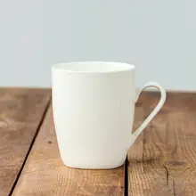 マグカップ 白色 家庭用 陶器 シンプルデザイン 骨瓷 4個セット 創造的