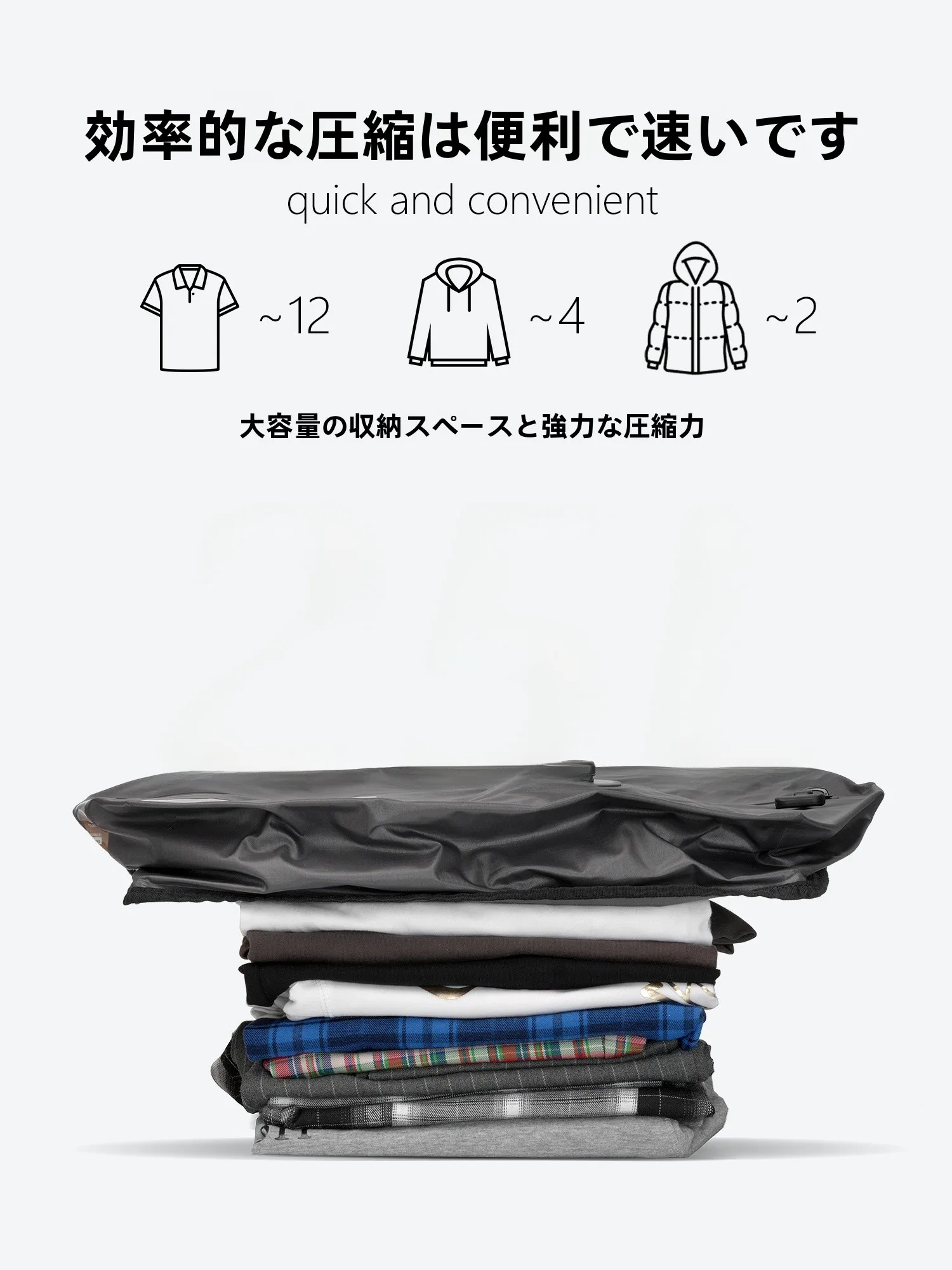 旅行用電動圧縮収納袋：衣類整理・防湿・気密設計の実用性と使い方