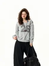 美式復古デザインのバンドゥトップとスウェットシャツ【フィット・女性用】（セットアップ対応）