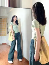 グリーンアイスシルクニットショートスリーブTシャツ【夏用・フィットデザイン・ショート丈】