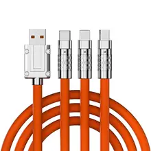 三端子急速充電ケーブル【USB-C・iPhone・Android対応・車載用・多機能】