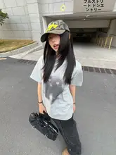 アメリカンレトロデザインのショートスリーブTシャツ【ユニセックス・ルーズフィット・夏用】