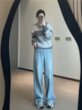 SELFSOLO 春夏用 デニムパンツ【浅いブルー・横ポケット・レディース】
