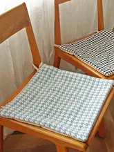 千鳥格子 デスク用クッション【通気性・厚手・四角形・学生用・オフィス】