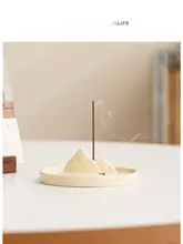 北欧デザインの現代的な陶器製線香立て【シンプルなインテリア小物・燃焼プレート】