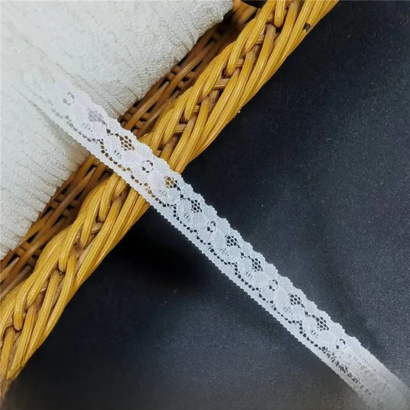 黒白の弾力レーストリム：幅広タイプの手作りDIY服飾用スカート裾装飾の使い方と特性