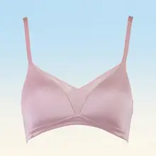 通気性抜群のシームレスブラ【Aカップ・フランス風・三角カップ・甘美なデザイン】