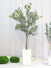 北欧風フェイクユーカリ盆栽植物【インテリア装飾・リビング用・グリーン】
