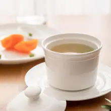 家庭用骨瓷蒸し器【燕窝用・小型・蓋付き・一人分】