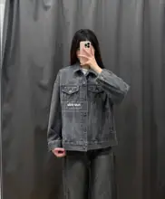 したデザインのデニムジャケット【春用・ウォッシュ加工】