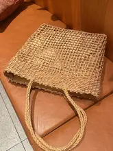 大容量の編み込みトートバッグ【草編み・ショルダー・ビーチ用】