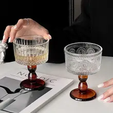 グラス ハイボールグラス ワイングラス シャンパングラス アイスクリームグラス 高級感 INSスタイル