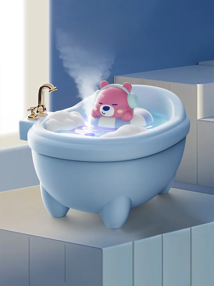 かわいいデザインのデスク用加湿器：多色ムードライト付きで24畳部屋にも対応