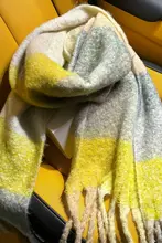 グラデーションレインボーチェック柄スカーフ【春用・ファッション・したスタイル】（セットアップ対応）